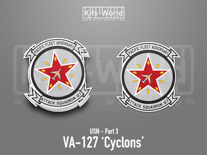 Kitsworld SAV Sticker - US Navy - VA-127 Cyclons Approx height: 100 mm KWS4-1 
